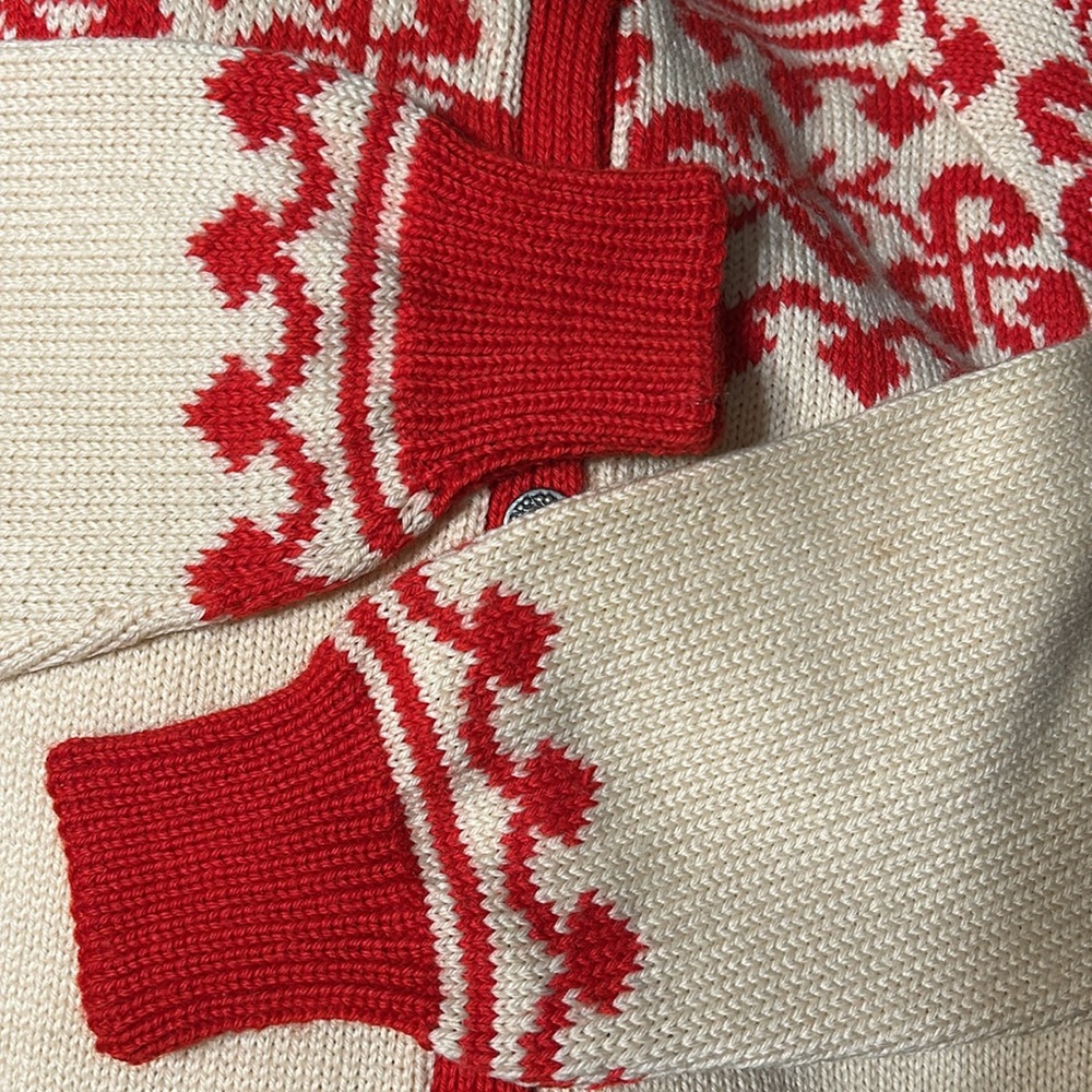 Vintage rare O. Allers Nilssen Norway handloomed 100% cardigan sweater, - Picture 4 of 6